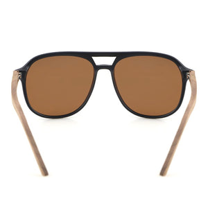 retro aviator sunglasses with brown lens