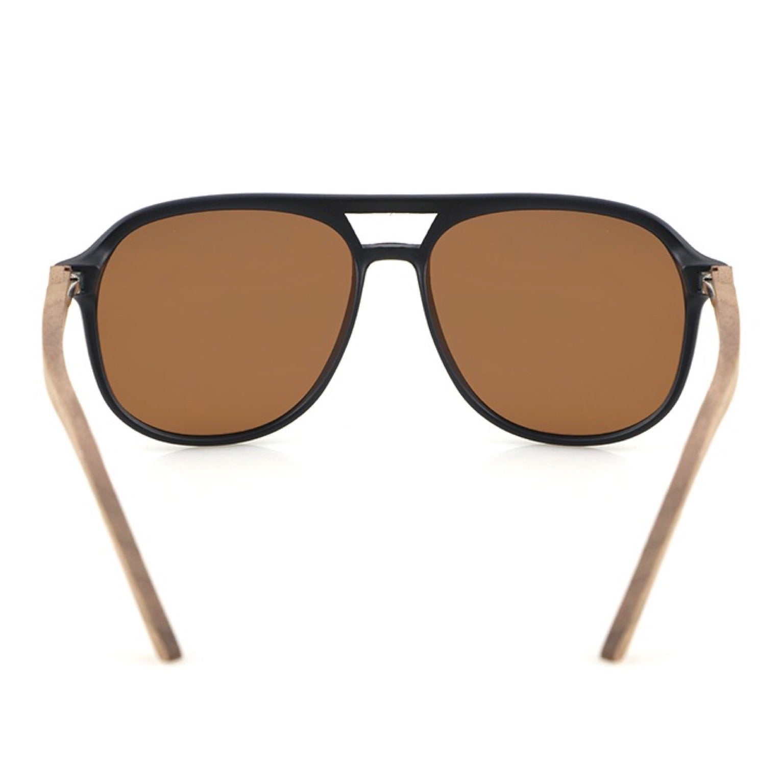retro aviator sunglasses with brown lens