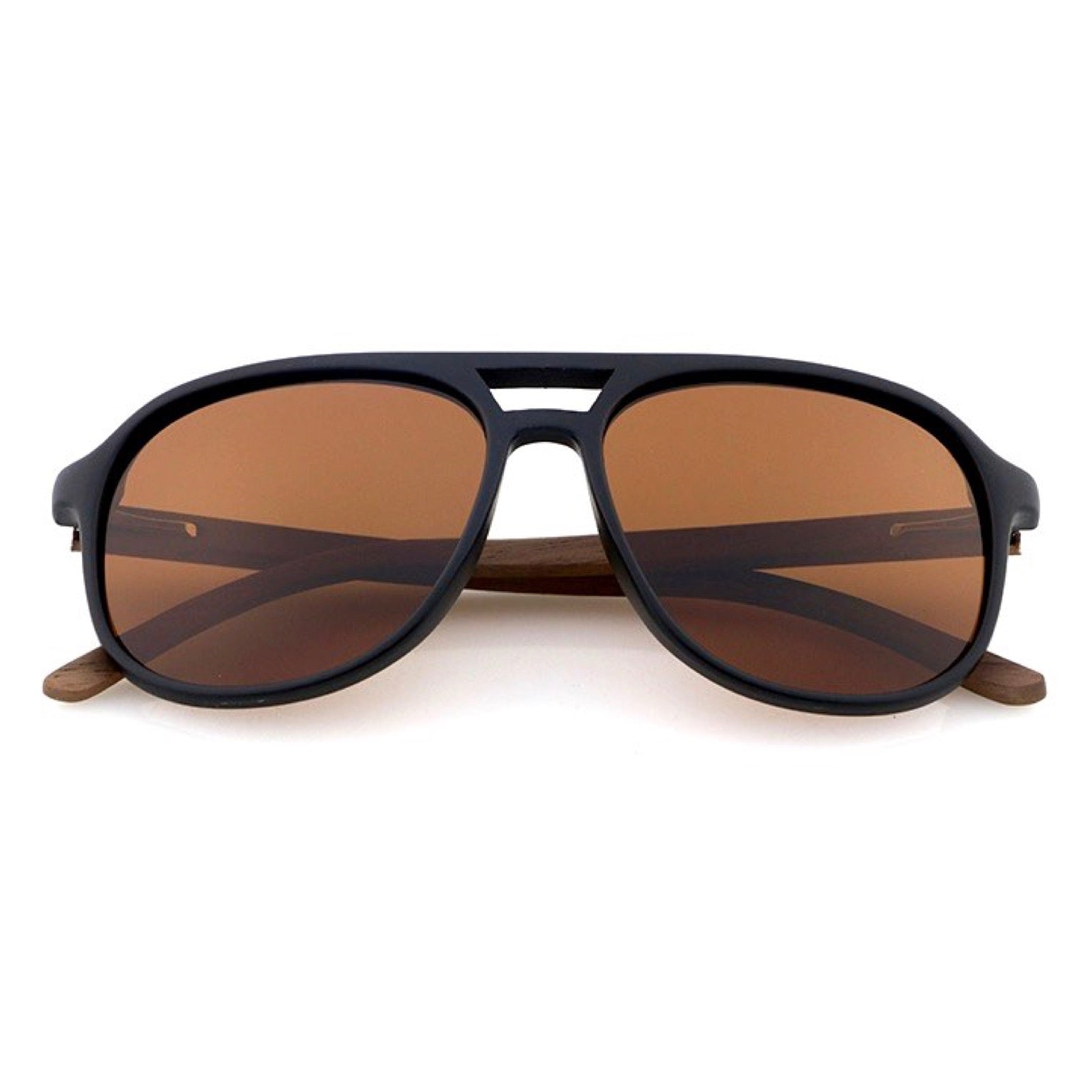 polarized wood aviator sunglasses for men and women