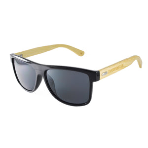 unisex black bamboo wood sunglasses for men & women