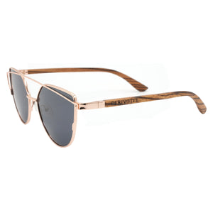 rose gold cat eye sunglasses polarized