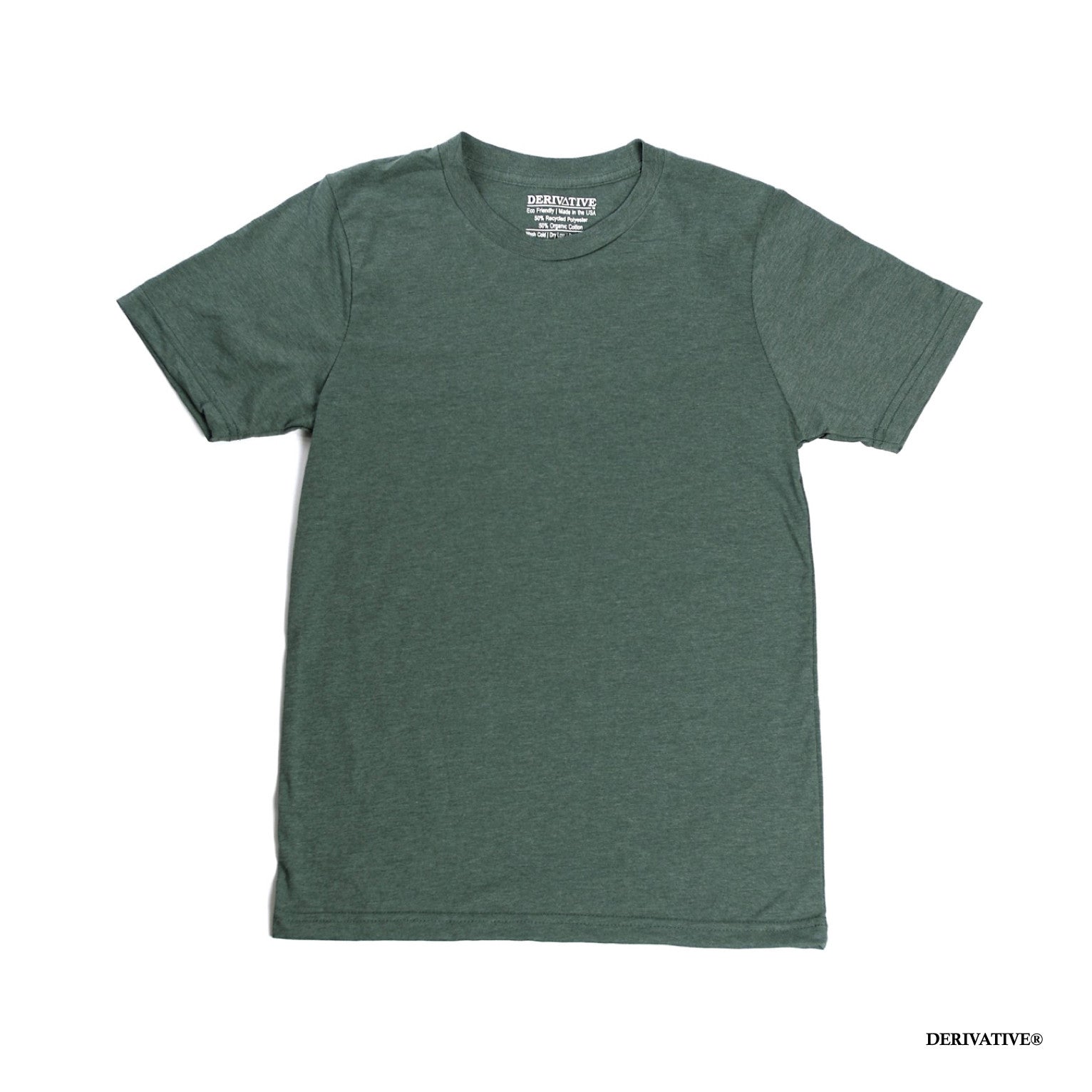 heather green organic sustainable recycled t-shirts