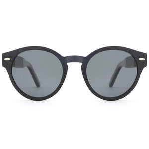 polarized round wood sunglasses for men and women