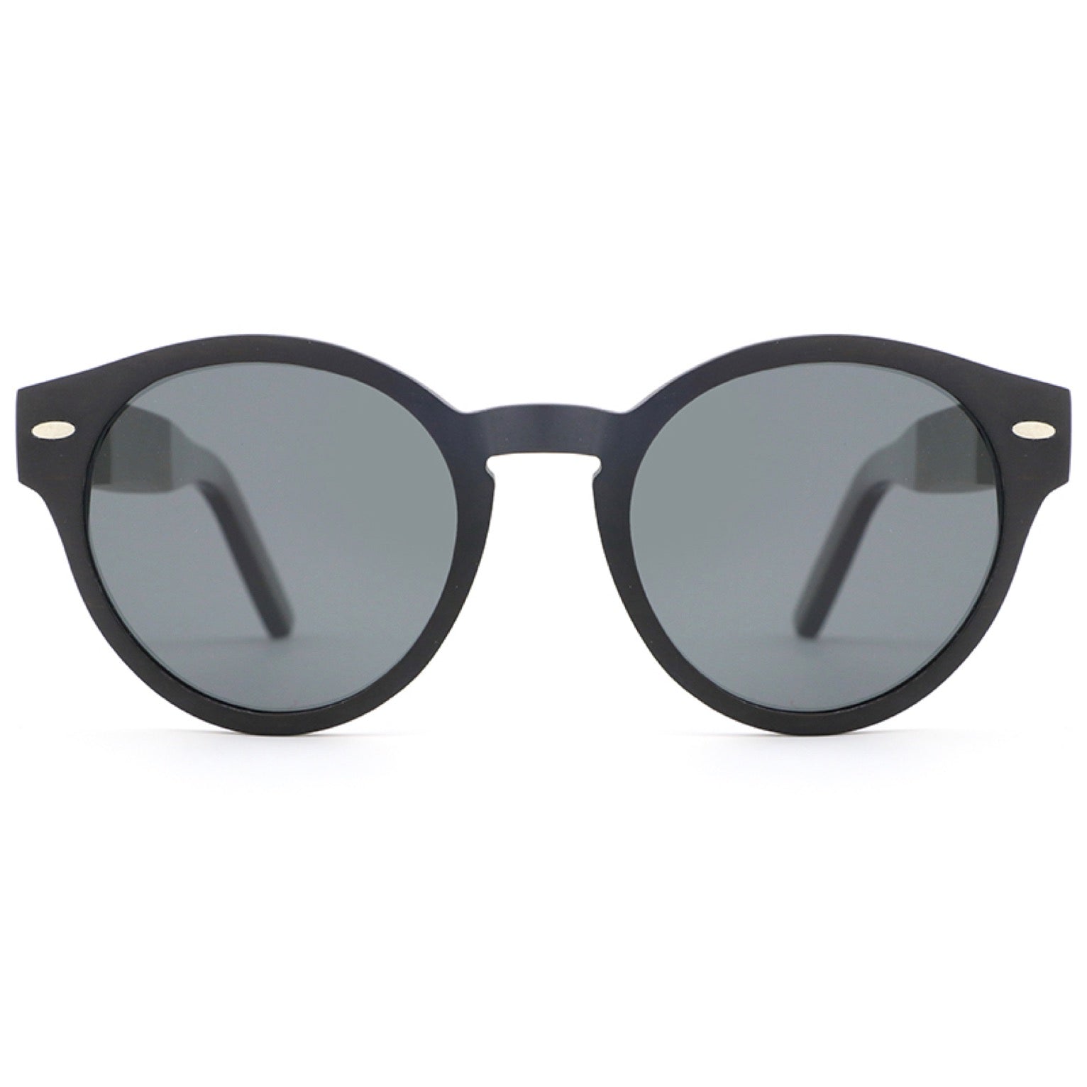 polarized round wood sunglasses for men and women