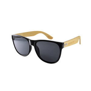black flat lens polarized sunglasses
