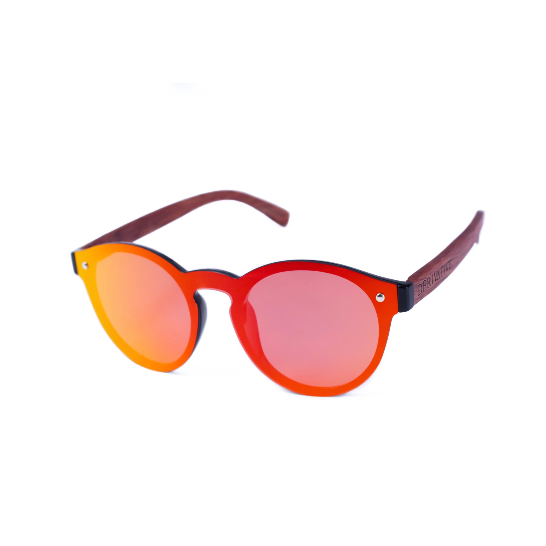 red rimless polarized sunglasses