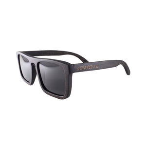 polarized black wood sunglasses that float