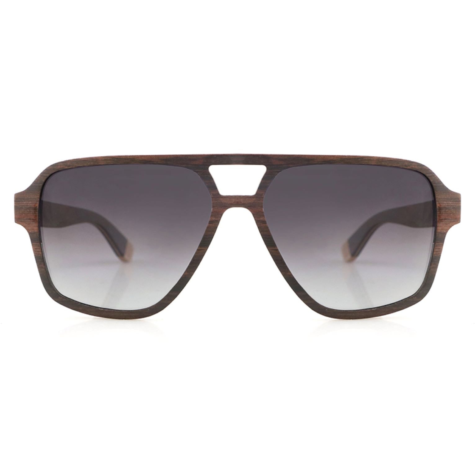 polarized wooden aviator sunglasses
