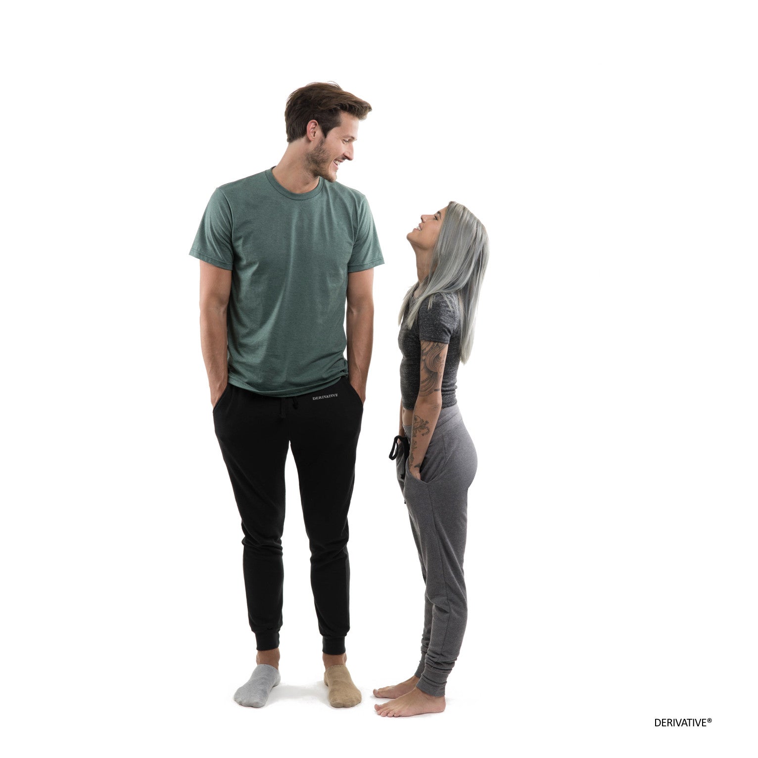 men's women's recycled eco friendly clothing apparel t-shirts slim fit joggers