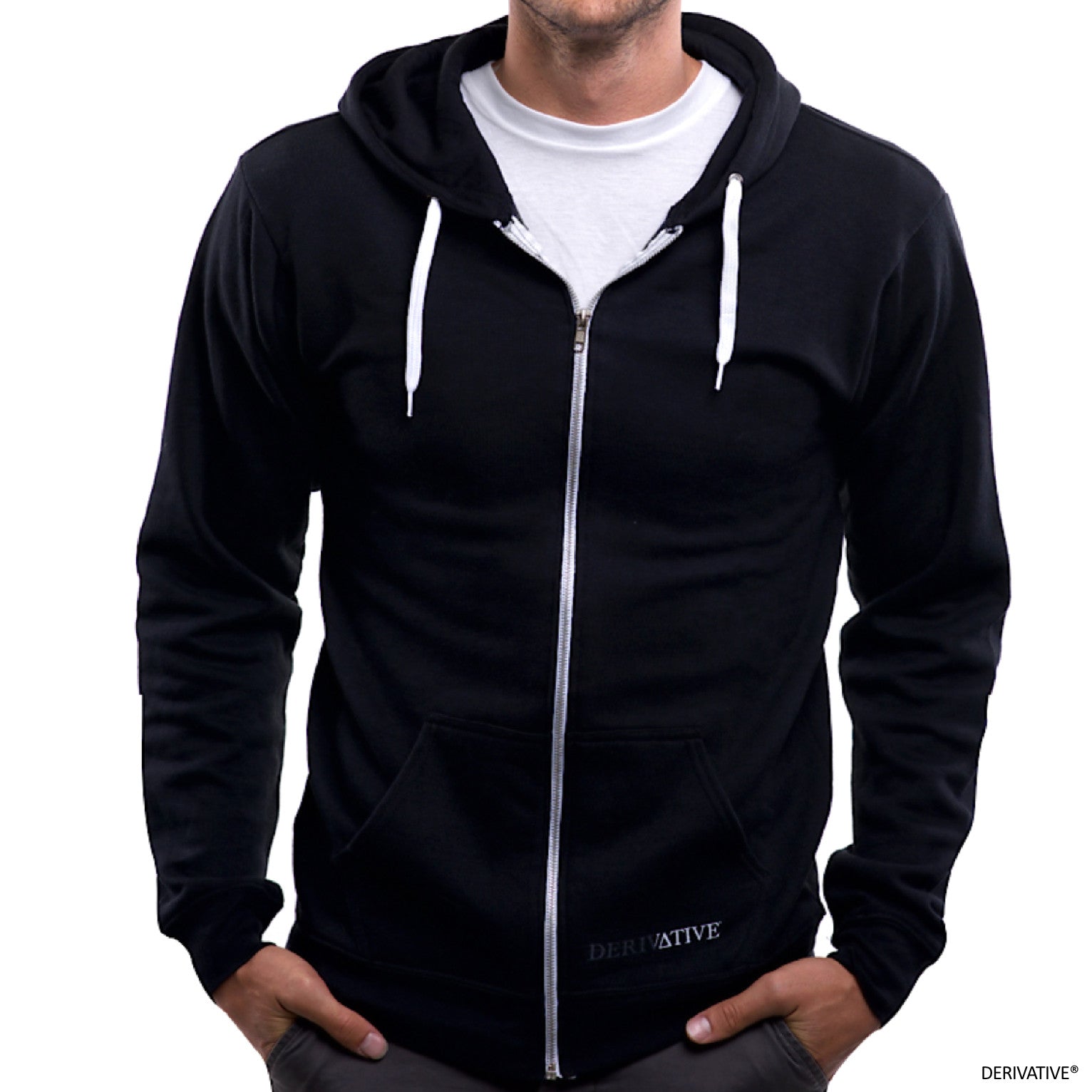 Soft organic cotton & recycled polyester pullover hoodie - Black ...