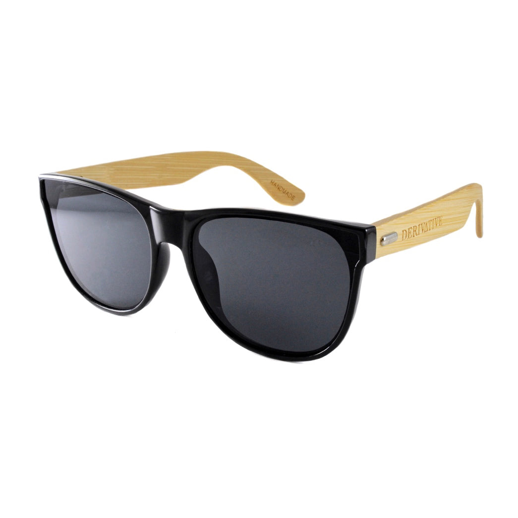 black flat lens polarized sunglasses