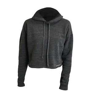 eco friendly sustainable cropped hoodies for women from recycled plastic bottles