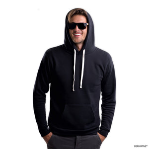cameron kolbo in derivatives eco friendly apparel, pullover hoodie