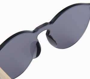 black infinity lens frameless polarized sunglasses