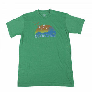 santa monica pier t-shirts, green graphic t shirt