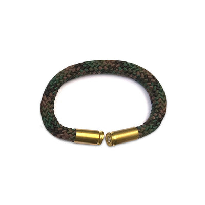 Rope & Bullet Bracelet - Camo | Upcycled accessories by Derivative